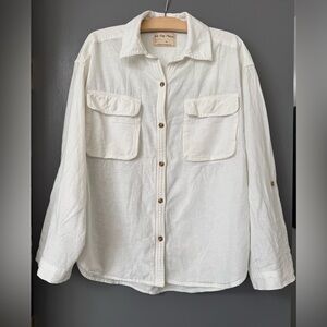 We The Free Off-White Button-Down Utility Shirt